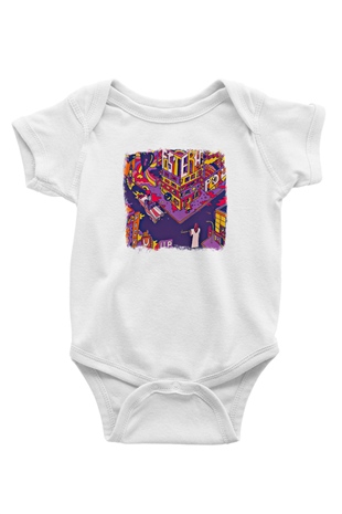 Foster the People Baskılı Unisex Beyaz Bebek Body - Zıbın