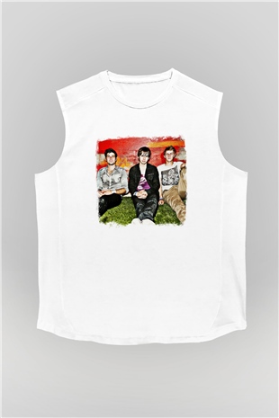 Foster the People Baskılı Unisex Beyaz Kolsuz Tişört