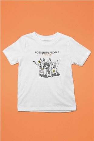 Foster the People Baskılı Unisex Beyaz Çocuk Tişört