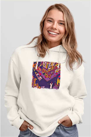 Foster the People Baskılı Unisex Beyaz Hoodie