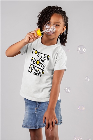 Foster the People Baskılı Unisex Beyaz Çocuk Tişört