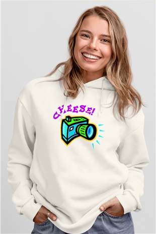 Fotoğrafçı Beyaz Unisex Hoodie
