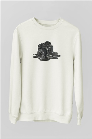 Fotoğrafçı Beyaz Unisex Sweatshirt