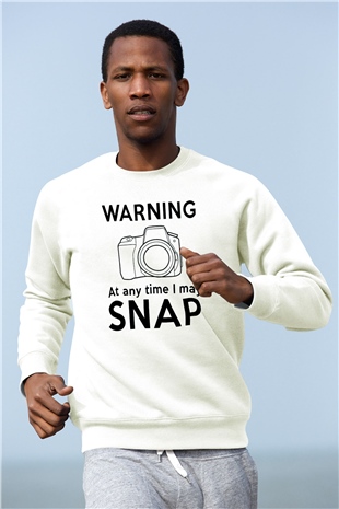 Fotoğrafçı Beyaz Unisex Sweatshirt