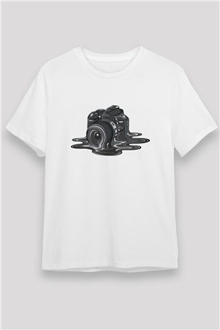 Fotoğrafçı Beyaz Unisex Tişört T-Shirt - TişörtFabrikası