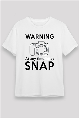 Fotoğrafçı Beyaz Unisex Tişört T-Shirt - TişörtFabrikası