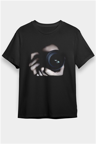 Fotoğrafçı Siyah Unisex Tişört T-Shirt - TişörtFabrikası
