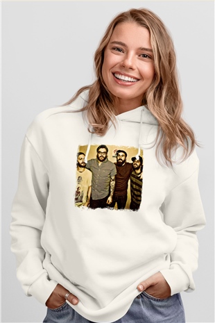 Four Year Strong Baskılı Unisex Beyaz Hoodie