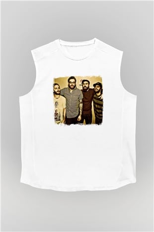 Four Year Strong Baskılı Unisex Beyaz Kolsuz Tişört