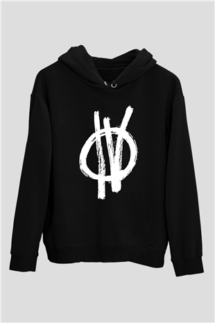 Four Year Strong Baskılı Unisex Siyah Kapüşonlu Sweatshirt