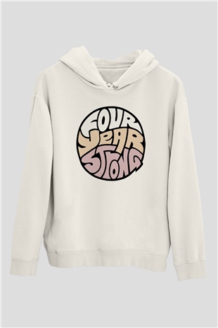 Four Year Strong Beyaz Unisex Kapüşonlu Sweatshirt