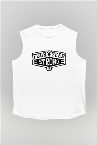 Four Year Strong Beyaz Unisex Kolsuz Tişört