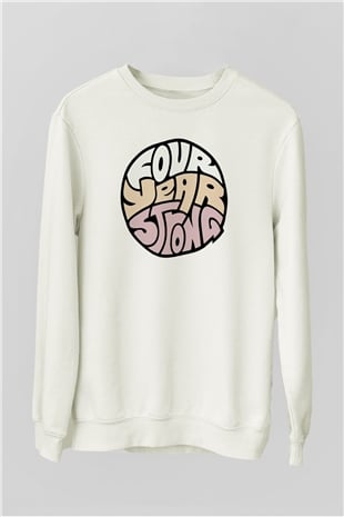 Four Year Strong Beyaz Unisex Sweatshirt