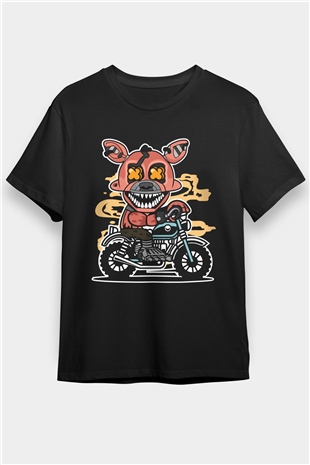 Foxy Motocross Baskılı Unisex Siyah Tişört