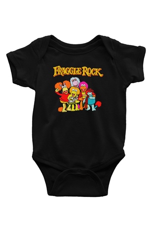 Fraggle Rock Siyah Bebek Body - Zıbın