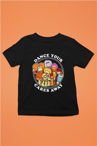 Fraggle Rock Siyah Unisex  Çocuk Tişört