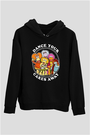 Fraggle Rock Siyah Unisex Hoodie