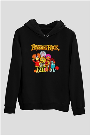 Fraggle Rock Siyah Unisex Hoodie