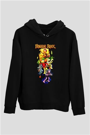 Fraggle Rock Siyah Unisex Hoodie