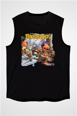 Fraggle Rock Siyah Unisex Kolsuz Tişört