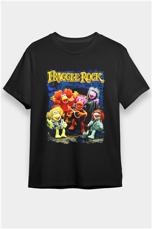 Fraggle Rock Siyah Unisex Tişört