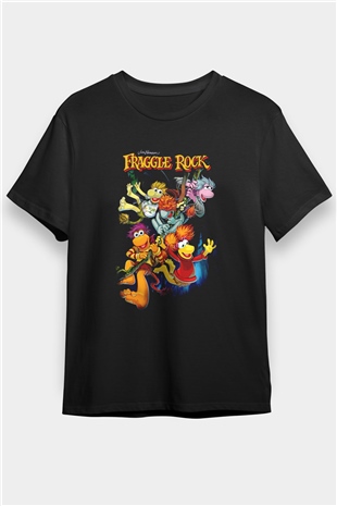 Fraggle Rock Siyah Unisex Tişört