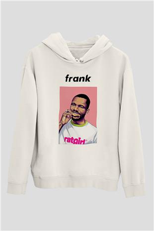 Frank Ocean Baskılı Beyaz Unisex Kapüşonlu Sweatshirt