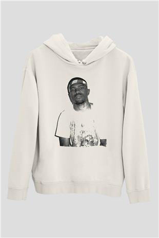 Frank Ocean Baskılı Beyaz Unisex Kapüşonlu Sweatshirt