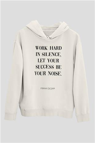 Frank Ocean Baskılı Beyaz Unisex Kapüşonlu Sweatshirt