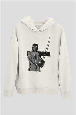 Frank Ocean Baskılı Beyaz Unisex Kapüşonlu Sweatshirt