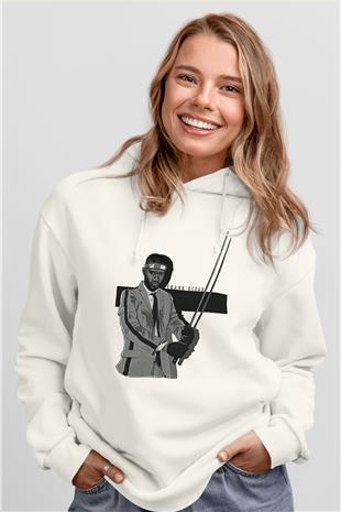 Frank Ocean Baskılı Beyaz Unisex Kapüşonlu Sweatshirt