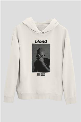 Frank Ocean Baskılı Beyaz Unisex Kapüşonlu Sweatshirt