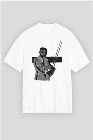 Frank Ocean Baskılı Beyaz Unisex Oversize Tişört - Tshirt