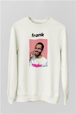 Frank Ocean Baskılı Beyaz Unisex Sweatshirt