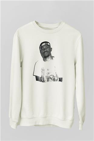 Frank Ocean Baskılı Beyaz Unisex Sweatshirt