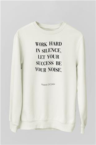 Frank Ocean Baskılı Beyaz Unisex Sweatshirt