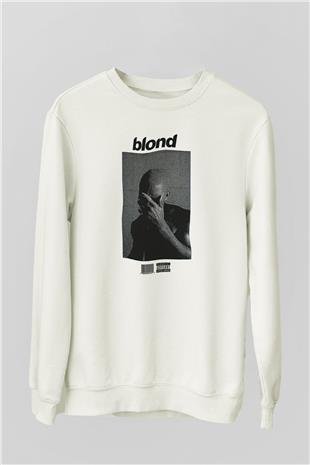 Frank Ocean Baskılı Beyaz Unisex Sweatshirt