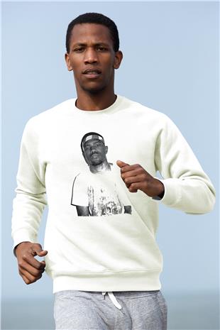 Frank Ocean Baskılı Beyaz Unisex Sweatshirt