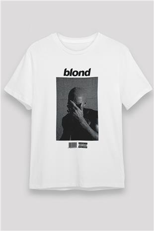 Frank Ocean Baskılı Unisex Beyaz Tişört - Tshirt