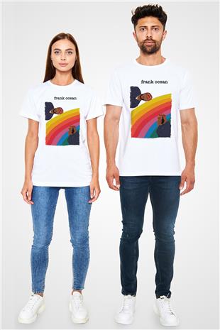 Frank Ocean Baskılı Unisex Beyaz Tişört - Tshirt