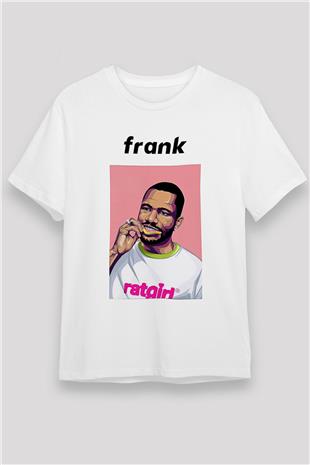 Frank Ocean Baskılı Unisex Beyaz Tişört - Tshirt