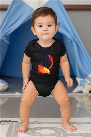 Frank Ocean Baskılı Unisex Siyah Bebek Body - Zıbın