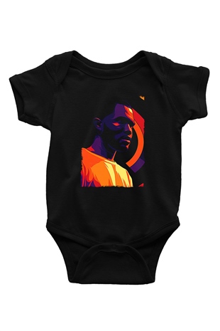 Frank Ocean Baskılı Unisex Siyah Bebek Body - Zıbın