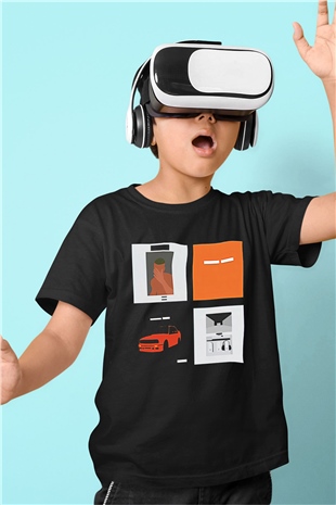 Frank Ocean Baskılı Unisex Siyah Çocuk Tişört - Tshirt