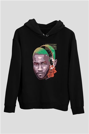 Frank Ocean Baskılı Unisex Siyah Hoodie