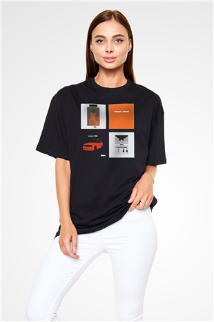 Frank Ocean Baskılı Unisex Siyah Oversize Tişört - Tshirt