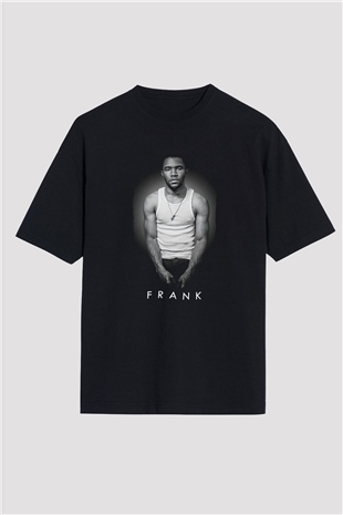 Frank Ocean Baskılı Unisex Siyah Oversize Tişört - Tshirt