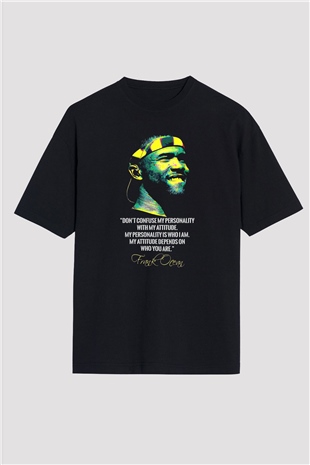 Frank Ocean Baskılı Unisex Siyah Oversize Tişört - Tshirt