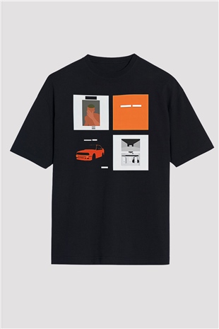 Frank Ocean Baskılı Unisex Siyah Oversize Tişört - Tshirt