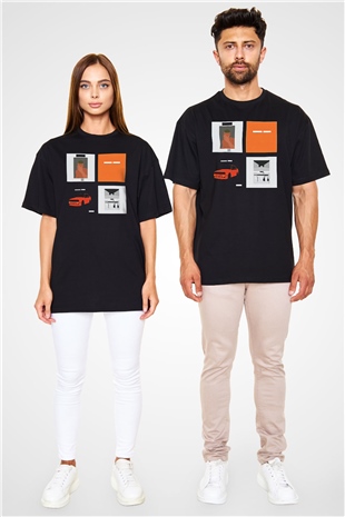 Frank Ocean Baskılı Unisex Siyah Oversize Tişört - Tshirt